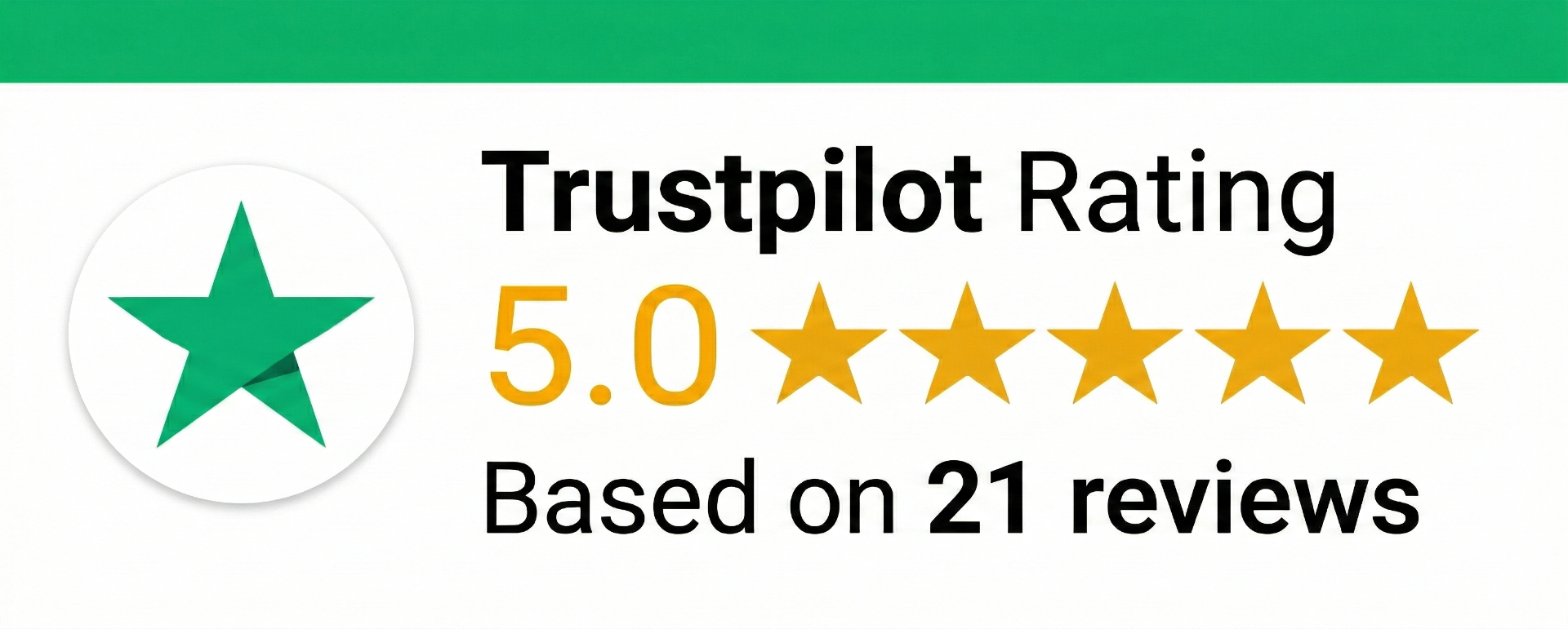 Trustpilot 5-Star Rating Badge